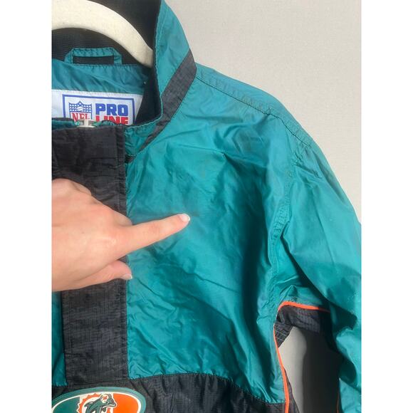 VTG Miami Dolphins Starter Jacket Puffer 1/4 Zip Pro Line NFL 90s Sz M Football - Picture 15 of 16
